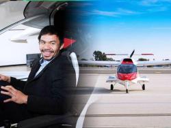 IN PHOTOS: Manny Pacquiao takes a break from training to check out a sport aircraft