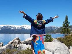 LOOK: Catriona Gray brings color to Lake Tahoe